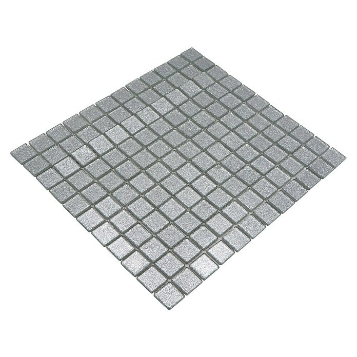 Mozaik pločica Quadrat Crystal CM 4SB6  (32,7 x 30,2 cm, Srebrne boje, Sjaj) | BAUHAUS