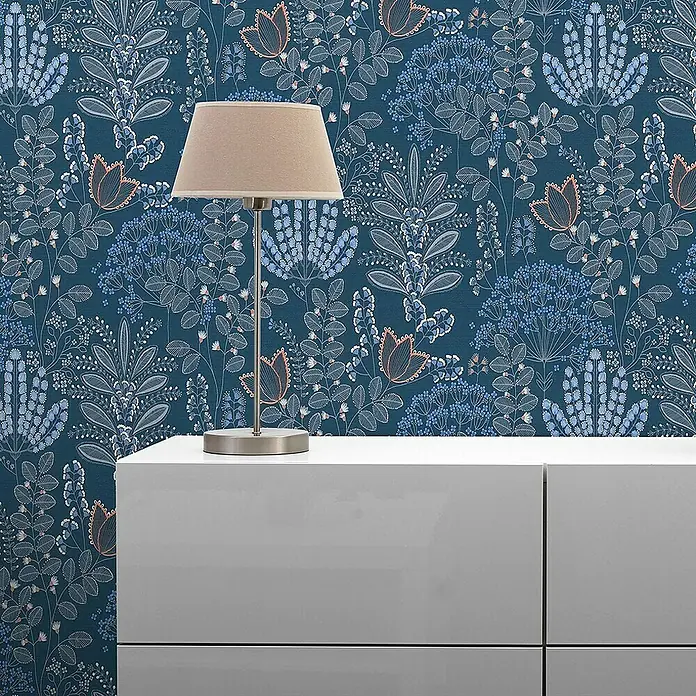 Tadessi Vliestapete M1-No.10965 - Weiß, Floral, 10,05 x 0,53 m