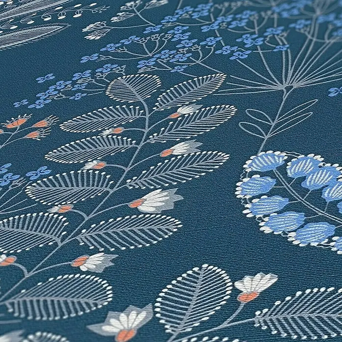 Tadessi Vliestapete M1-No.10965 - Weiß, Floral, 10,05 x 0,53 m