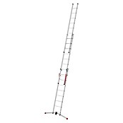 Hailo Mehrzweckleiter S100 ProfiLOT 2x9 + 1x8 (Anzahl Tritte: 26 Stk., Arbeitshöhe: 658 cm, Belastbarkeit: 150 kg, Aluminium) | BAUHAUS
