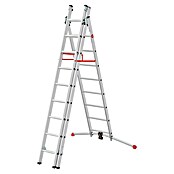 Hailo Mehrzweckleiter S100 ProfiLOT 2x9 + 1x8 (Anzahl Tritte: 26 Stk., Arbeitshöhe: 658 cm, Belastbarkeit: 150 kg, Aluminium) | BAUHAUS