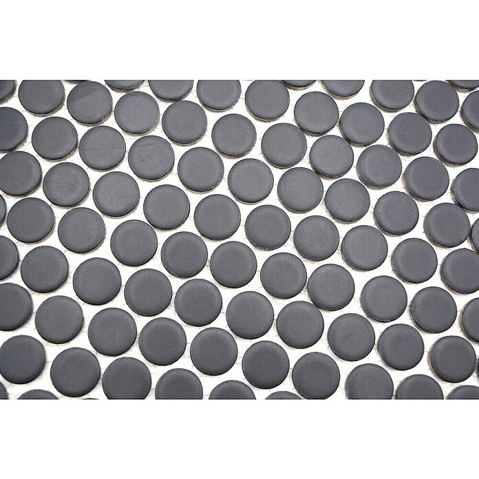Mozaik pločica Knopf Uni 892N  (30,5 x 32 cm, Crne boje, Mat) | BAUHAUS