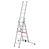 Hailo Mehrzweckleiter S100 ProfiLOT 2x6 + 1x5 (Anzahl Tritte: 17 Stk., Arbeitshöhe: 469 cm, Belastbarkeit: 150 kg, Aluminium) | BAUHAUS