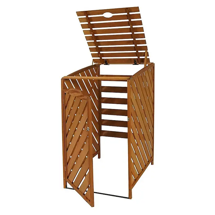 Proregal Erweiterung für Mülltonnenbox XL 1er-/2er - Holz, Braun