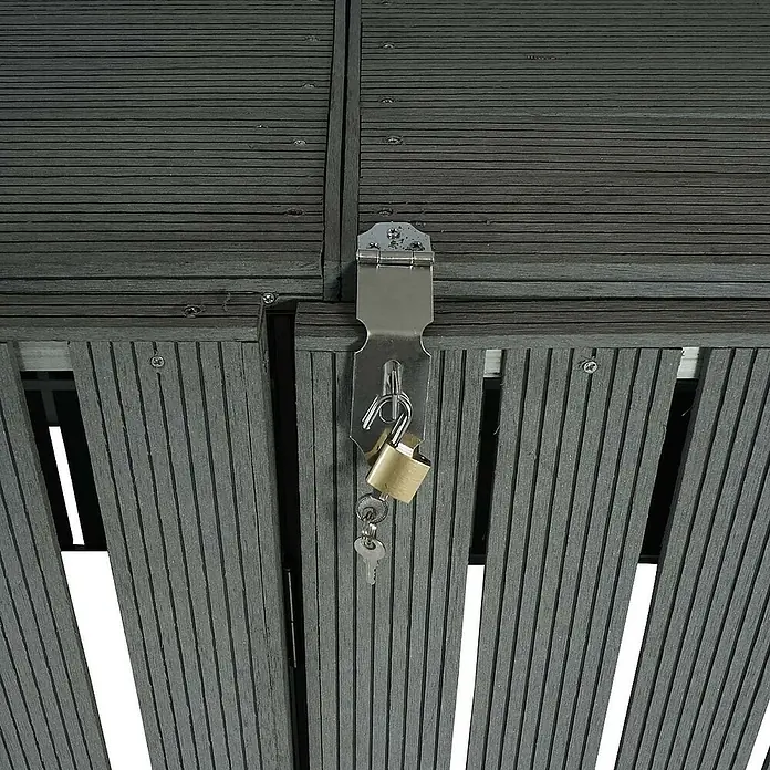 Proregal Erweiterung für Mülltonnenbox 1er WPC - Grau