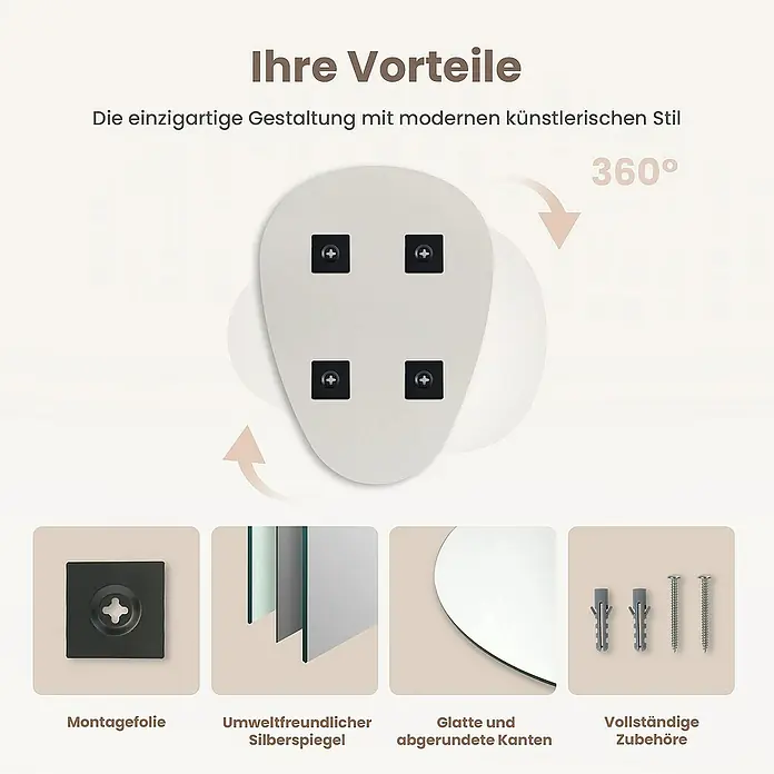 Emke Wandspiegel M33 - 70 x 50 cm