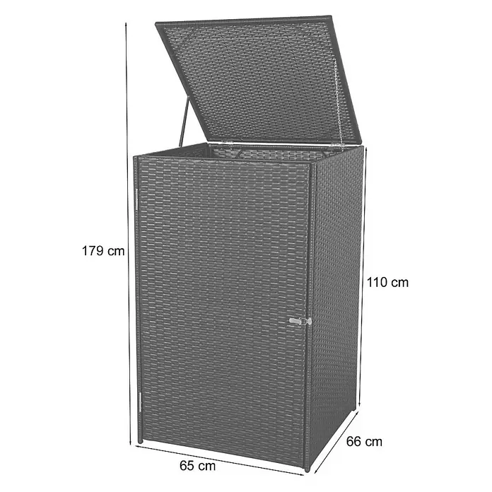 Proregal Mülltonnenbox 1er - Kunststoff, Braun, Geeignet für Anzahl Mülltonnen: 1 Stk.