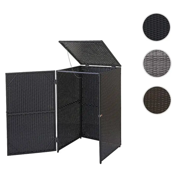 Proregal Mülltonnenbox 1er - Kunststoff, Braun, Geeignet für Anzahl Mülltonnen: 1 Stk.
