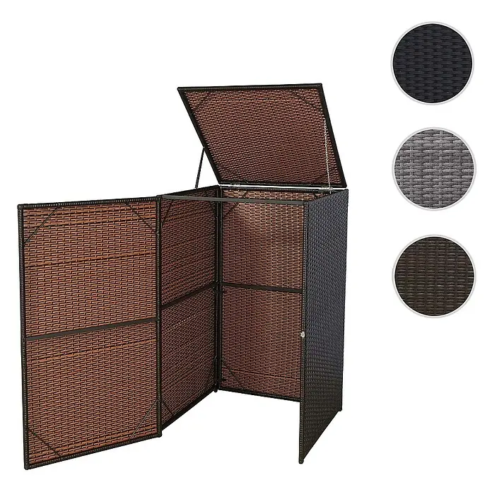 Proregal Mülltonnenbox 1er - Kunststoff, Braun, Geeignet für Anzahl Mülltonnen: 1 Stk.