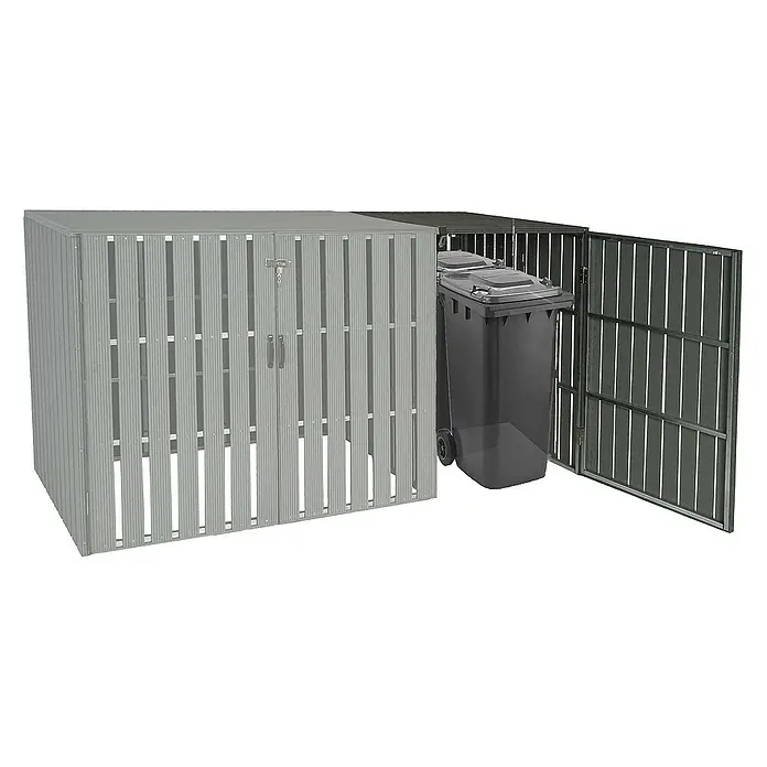 Proregal Erweiterung für Mülltonnenbox XL 1er-/2er-WPC - Grau