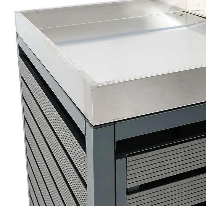 Proregal Mülltonnenbox XL 2er-/4er mit Pflanzkasten - Metall, Anthrazit, Geeignet für Anzahl Mülltonnen: 4 Stk.