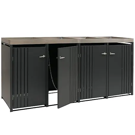 Proregal  Mülltonnenbox 4er mit Pflanzkasten
