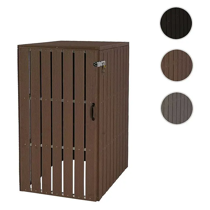 Proregal Mülltonnenbox XL 1er-/2er-WPC - Stahl, Anthrazit, Geeignet für Anzahl Mülltonnen: 2 Stk.