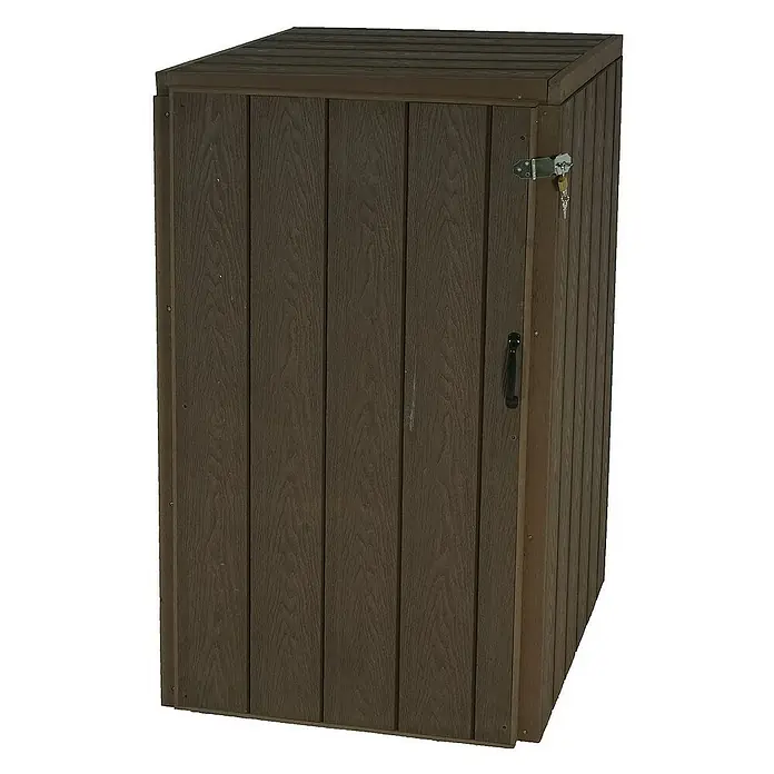 Proregal Mülltonnenbox XL 1er-/2er-WPC - Stahl, Braun, Geeignet für Anzahl Mülltonnen: 2 Stk.