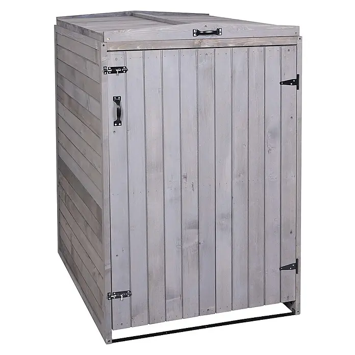 Proregal Mülltonnenbox XL 1er-/2er - Holz, Anthrazit-Grau, Geeignet für Anzahl Mülltonnen: 2 Stk.