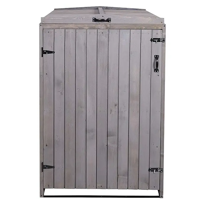 Proregal Mülltonnenbox XL 1er-/2er - Holz, Anthrazit-Grau, Geeignet für Anzahl Mülltonnen: 2 Stk.