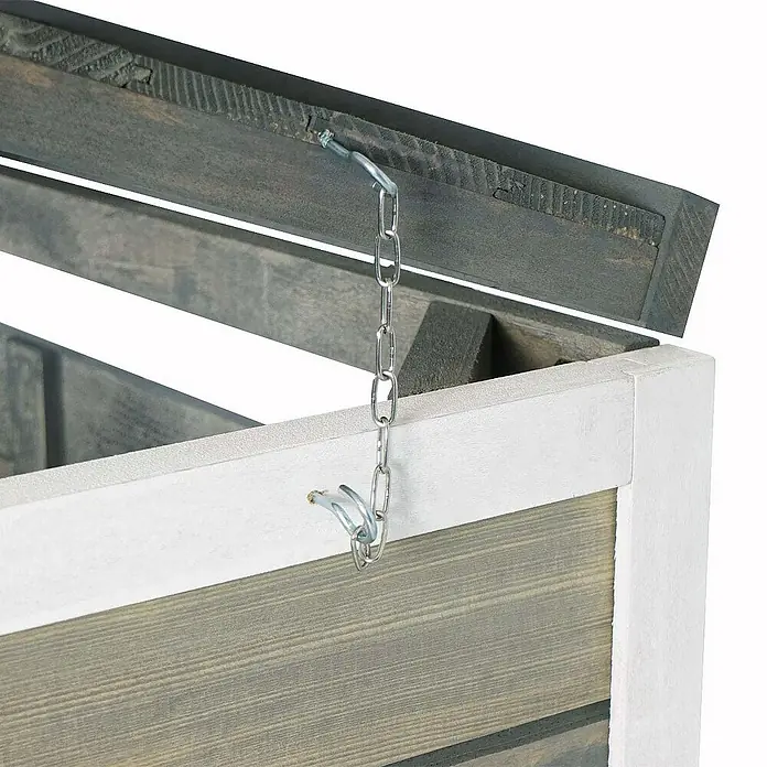Proregal Mülltonnenbox XL 2er-/4er - Holz, Grau-Weiß, Geeignet für Anzahl Mülltonnen: 4 Stk.