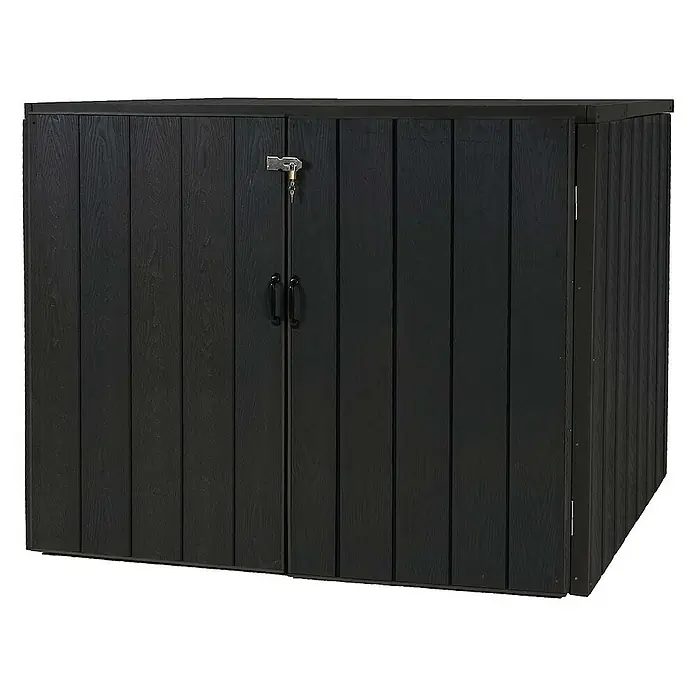 Proregal Mülltonnenbox XL 2er-/4er-WPC - Stahl, Anthrazit, Geeignet für Anzahl Mülltonnen: 4 Stk.