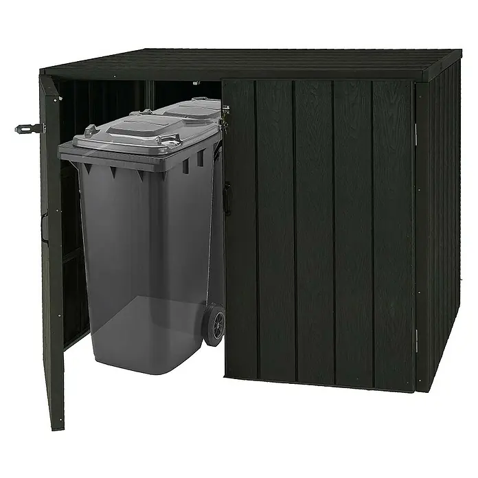 Proregal Mülltonnenbox XL 2er-/4er-WPC - Stahl, Anthrazit, Geeignet für Anzahl Mülltonnen: 4 Stk.