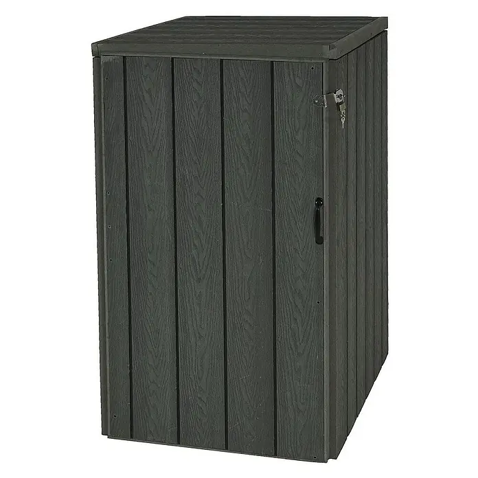 Proregal Mülltonnenbox XL 1er-/2er-WPC - Stahl, Grau, Geeignet für Anzahl Mülltonnen: 2 Stk.