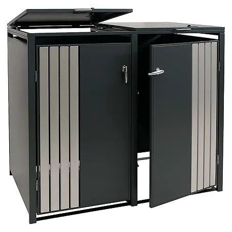 Proregal  Mülltonnenbox 2er mit Deckel
