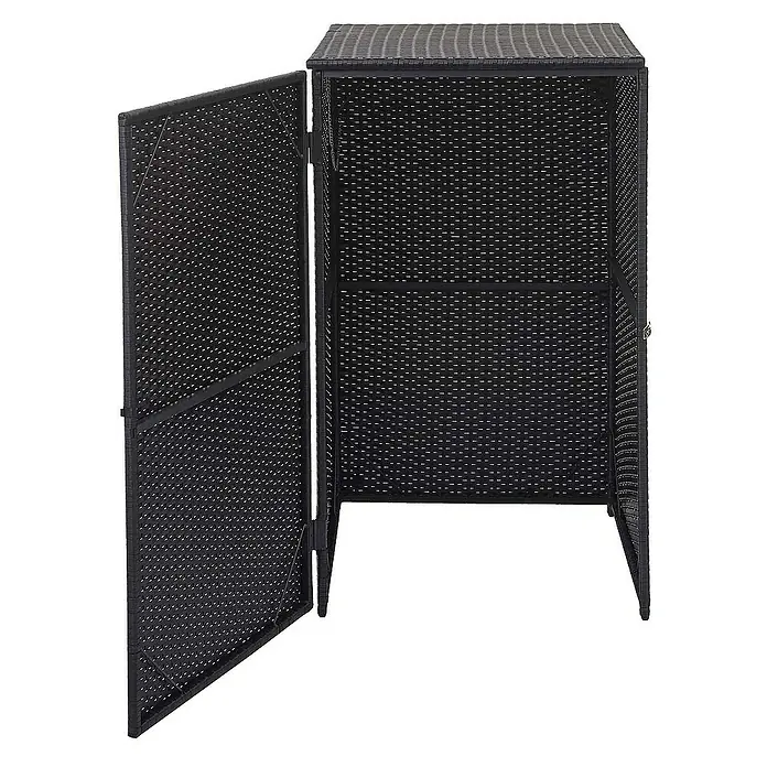 Proregal Mülltonnenbox 1er - Kunststoff, Schwarz, Geeignet für Anzahl Mülltonnen: 1 Stk.