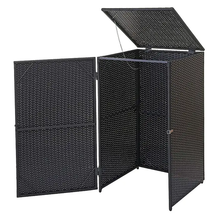 Proregal Mülltonnenbox 1er - Kunststoff, Schwarz, Geeignet für Anzahl Mülltonnen: 1 Stk.