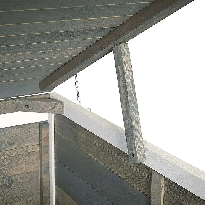 Proregal Mülltonnenbox XL 3er-/6er - Holz, Grau-Weiß, Geeignet für Anzahl Mülltonnen: 3 Stk.