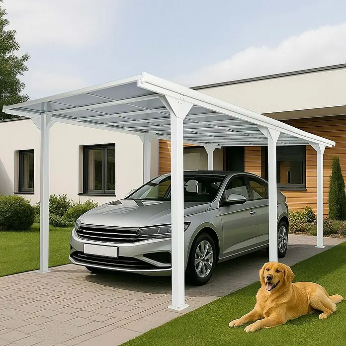 Proregal Carport aus Aluminium - Weiß