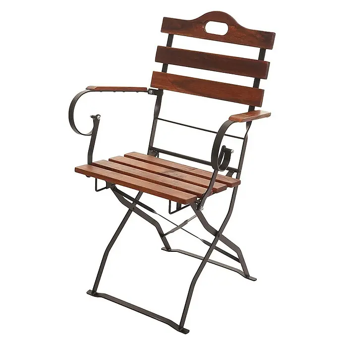 Proregal Gartenstuhl-Set Garnitur mit Tisch - Braun, B x T x H: 120 x 60 x 88 cm