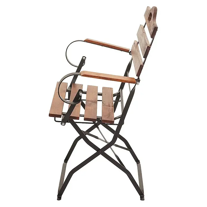 Proregal Gartenstuhl-Set Garnitur mit Tisch - Braun, B x T x H: 120 x 60 x 88 cm