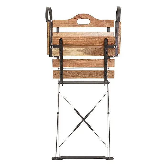 Proregal Gartenstuhl-Set 2er - 2 Stk., Naturfarben, B x T x H: 55 x 49 x 88 cm