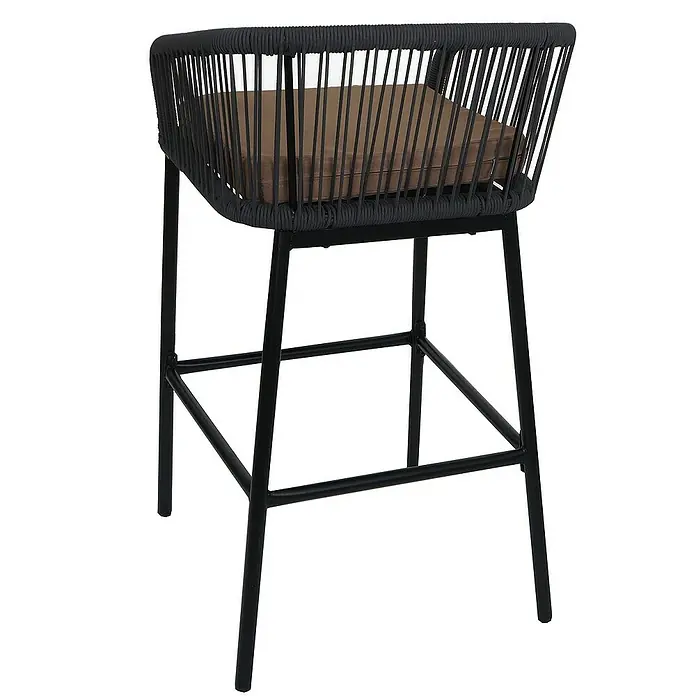 Proregal Garten-Barhocker 2er-Set - Anthrazit, B x T x H: 51 x 53 x 92 cm