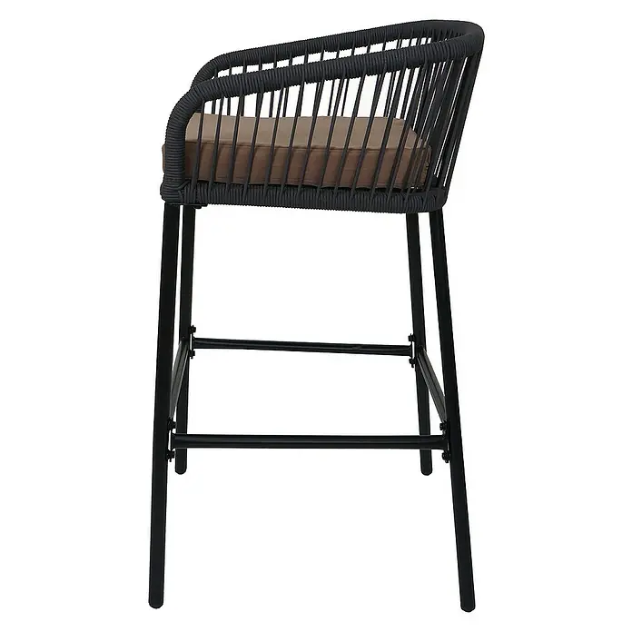 Proregal Garten-Barhocker 2er-Set - Anthrazit, B x T x H: 51 x 53 x 92 cm