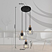 Globo Pendelleuchte Mina (40 W, Schwarz/Braun, E27, Ø x H: 355 cm x 1 200 mm) | BAUHAUS