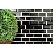 Mozaik pločica Brick Uni CBR 4BG  (29,8 x 29,8 cm, Crne boje, Sjaj) | BAUHAUS