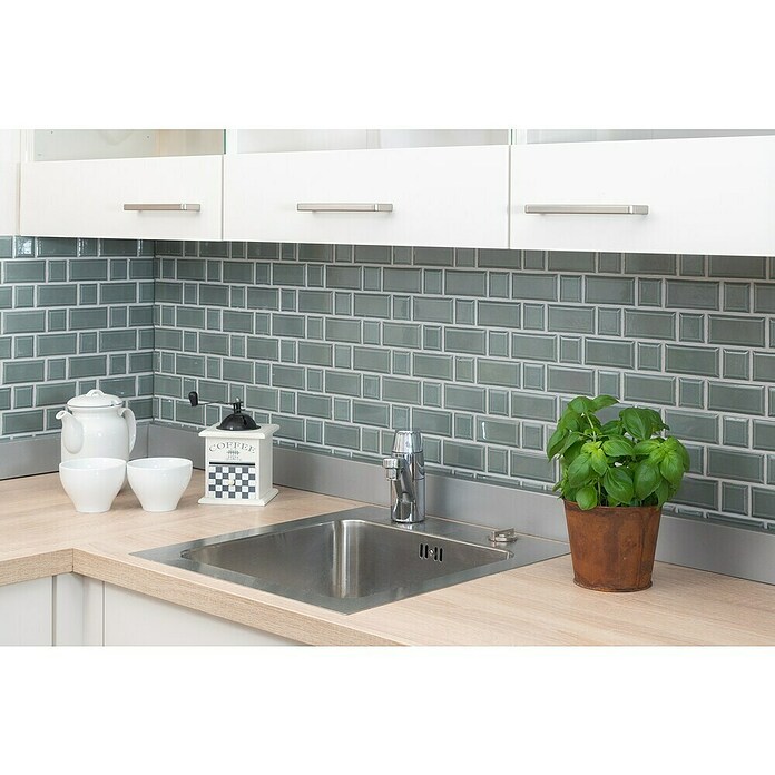 Mozaik pločica Metro Uni CG M06PM  (29,4 x 29,1 cm, Petrolej, Sjaj) | BAUHAUS