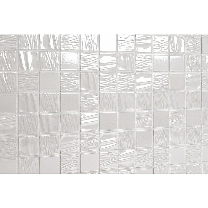 Mozaik pločica Quadrat CG KN1  (29,5 x 29,5 cm, Bijele boje, Sjaj) | BAUHAUS