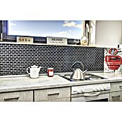 Mozaik pločica Brick Bond Diamond CBB 108  (30 x 30 cm, Crne boje, Sjaj) | BAUHAUS