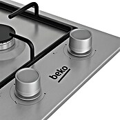 Beko Placa de cocción de gas HDCG 32220 FX (Zonas de cocción: 2, Acero inoxidable)