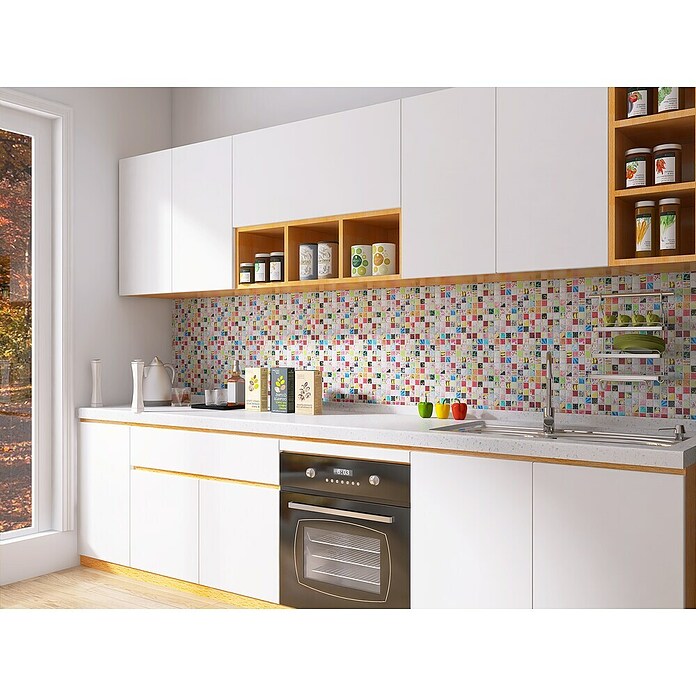 Mosaikfliese Quadrat Mix CG STAR (30 x 30 cm, Mehrfarbig, Glänzend)
