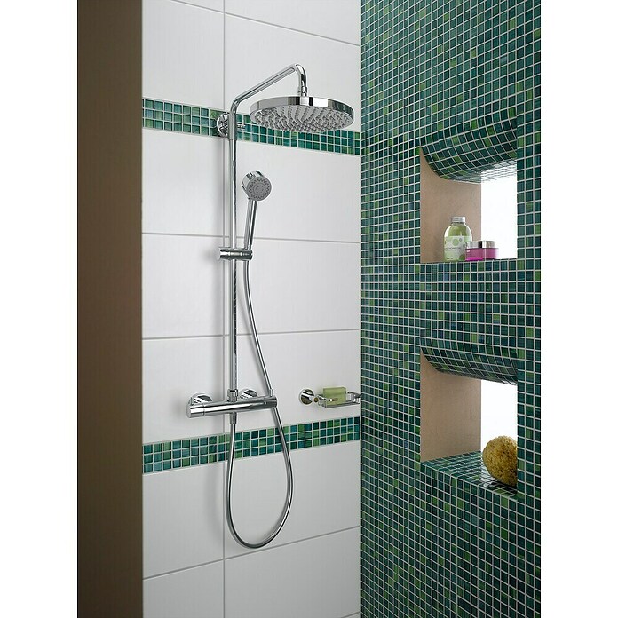 Mozaik pločica Quadrat Crystal CM 4250  (32,7 x 30,2 cm, Zelene boje, Sjaj) | BAUHAUS