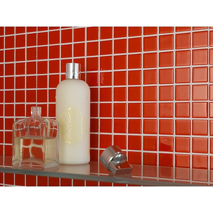 Mozaik pločica Quadrat Crystal Uni CM 4060  (32,7 x 30,2 cm, Crvene boje, Sjaj) | BAUHAUS