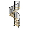 Scrigno Escalera de caracol Loop (Antracita/Beige, Diámetro: 120 cm, Altura de planta: 267 cm - 312 cm) | BAUHAUS