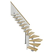 Scrigno Escalera principal Lumina L (Plata/Beige, 95 cm, 1/4 espiral izquierda, Altura de planta: 241 cm - 289 cm) | BAUHAUS