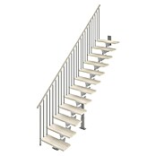 Scrigno Escalera principal Lumina (Plata/Blanco, 85 cm, 1/4 espiral izquierda, Altura de planta: 241 cm - 289 cm) | BAUHAUS