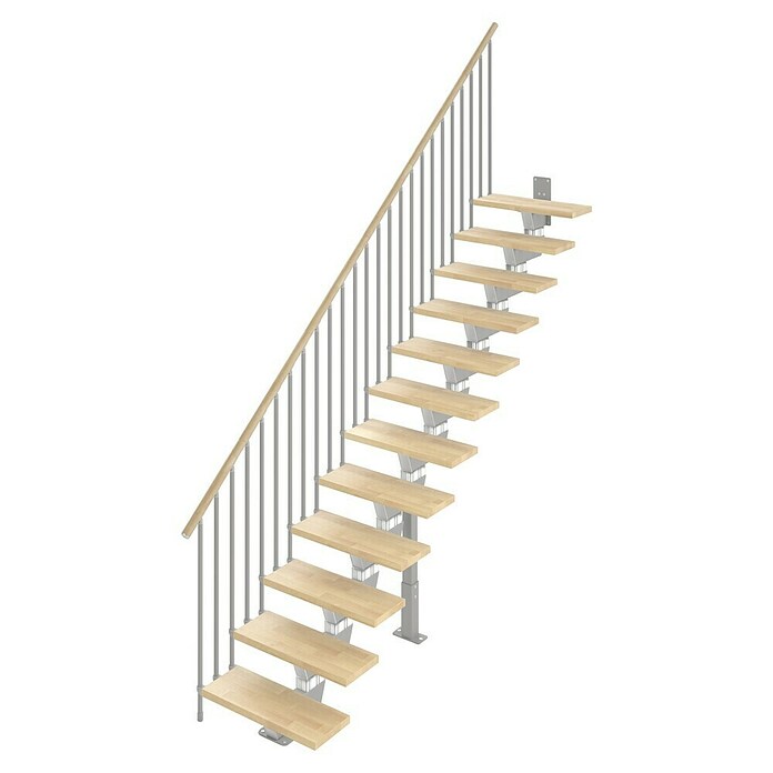 Scrigno Escalera principal Lumina Recta (Plata/Beige, 75 cm, Recto, Altura de planta: 241 cm - 289 cm) | BAUHAUS