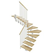 Scrigno Escalera principal Lumina U (65 cm, 1/4 espiral izquierda, Altura de planta: 241 cm - 289 cm, Blanco/Beige) | BAUHAUS