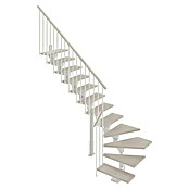 Scrigno Escalera principal Lumina L (65 cm, 1/4 espiral izquierda, Altura de planta: 241 cm - 289 cm, Blanco/Blanco) | BAUHAUS