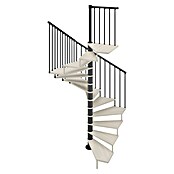 Scrigno Escalera de caracol Quadra (Antracita/Blanco, Diámetro: 140 cm, Altura de planta: 267 cm - 312 cm) | BAUHAUS
